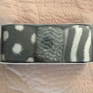 BRAND NEW 3 pack of gray cozy socks